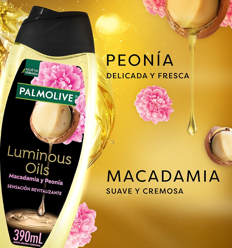 Palmolive® Luminous Oils Macadamia y Peonía Sensación Revitalizante Jabón líquido corporal